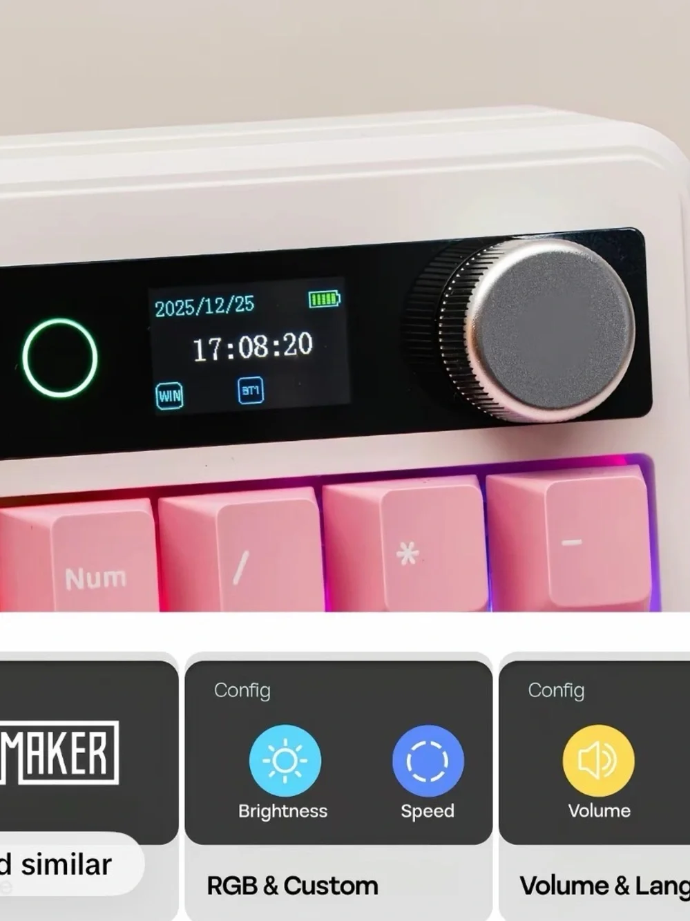 Epomaker TH99 Pro Pink Mechanical Keyboard Sea Salt Silent Switches EXTRA KEYCAP